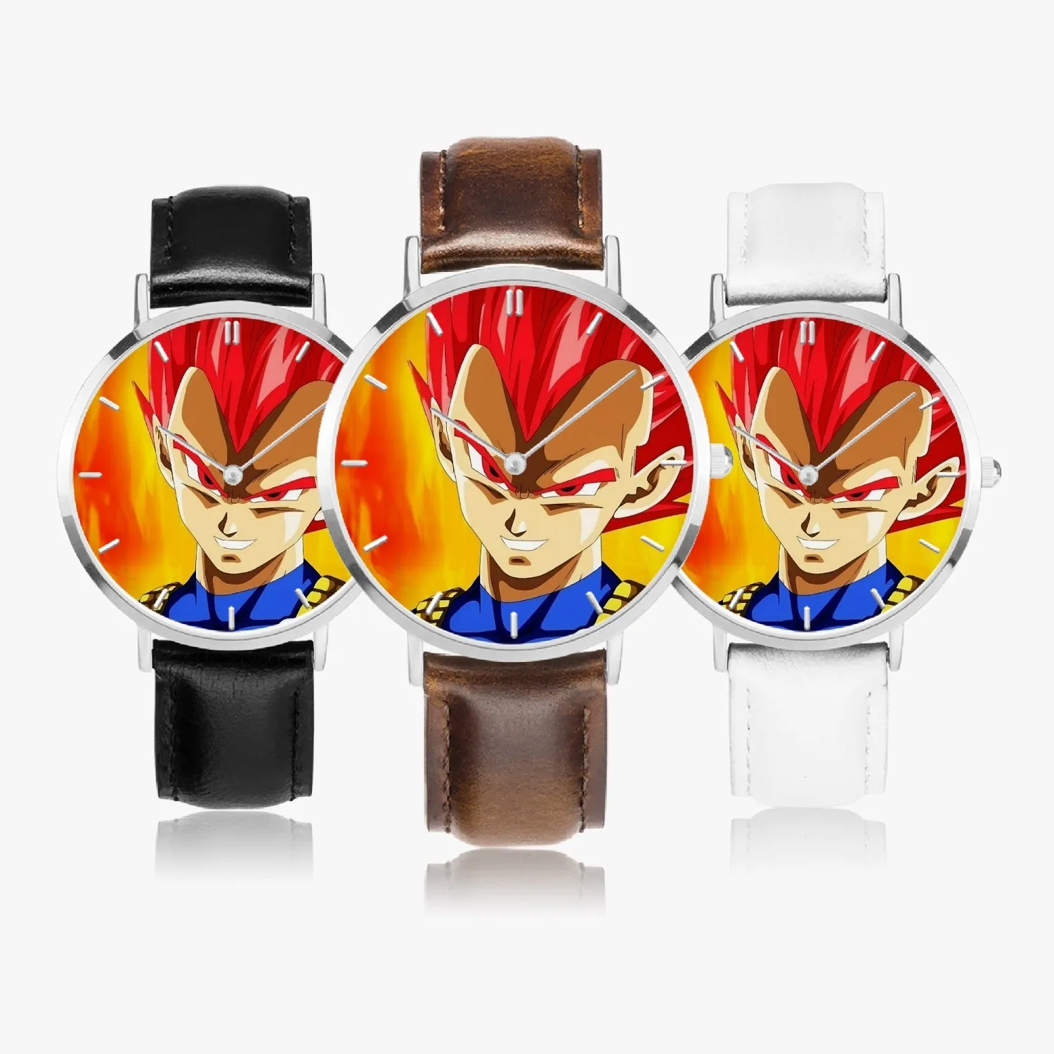 DBZ-Store Vibrant Vegeta Super Saiyan Red God Watch