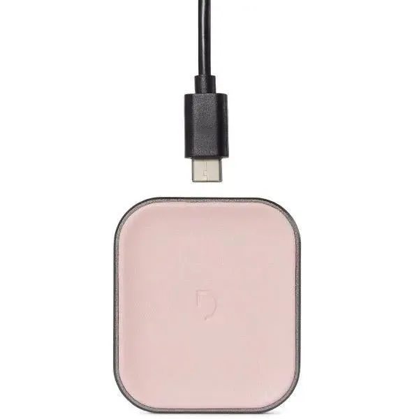 Decoded Wireless Airpod Fast Pad Charger - Compatiable with AirPod and AirPod Pro Qi Charging- Pink