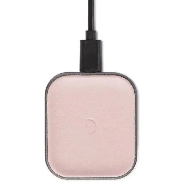 Decoded Wireless Airpod Fast Pad Charger - Compatiable with AirPod and AirPod Pro Qi Charging- Pink