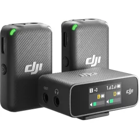 DJI Mic 2-Person Compact Wireless Microphone System / Recorder - (2 TX   1 RX   Charging Case)