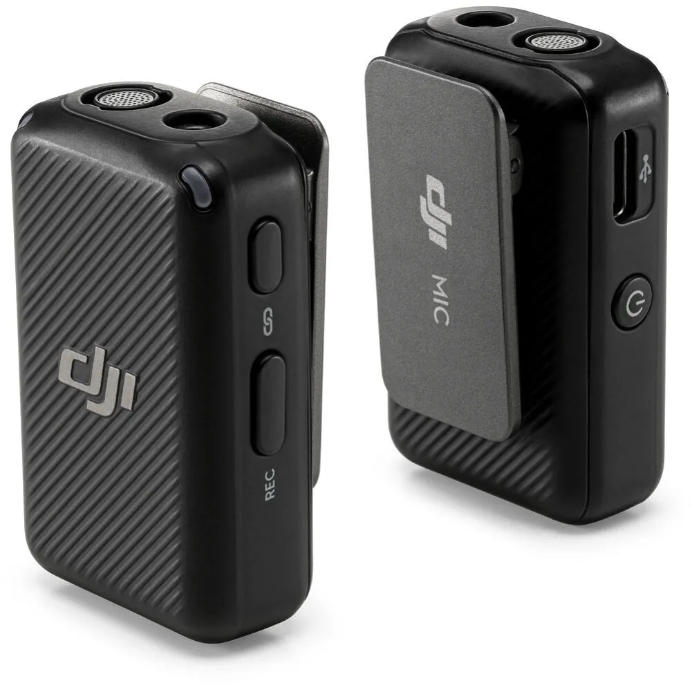 DJI Mic 2-Person Compact Wireless Microphone System / Recorder - (2 TX   1 RX   Charging Case)