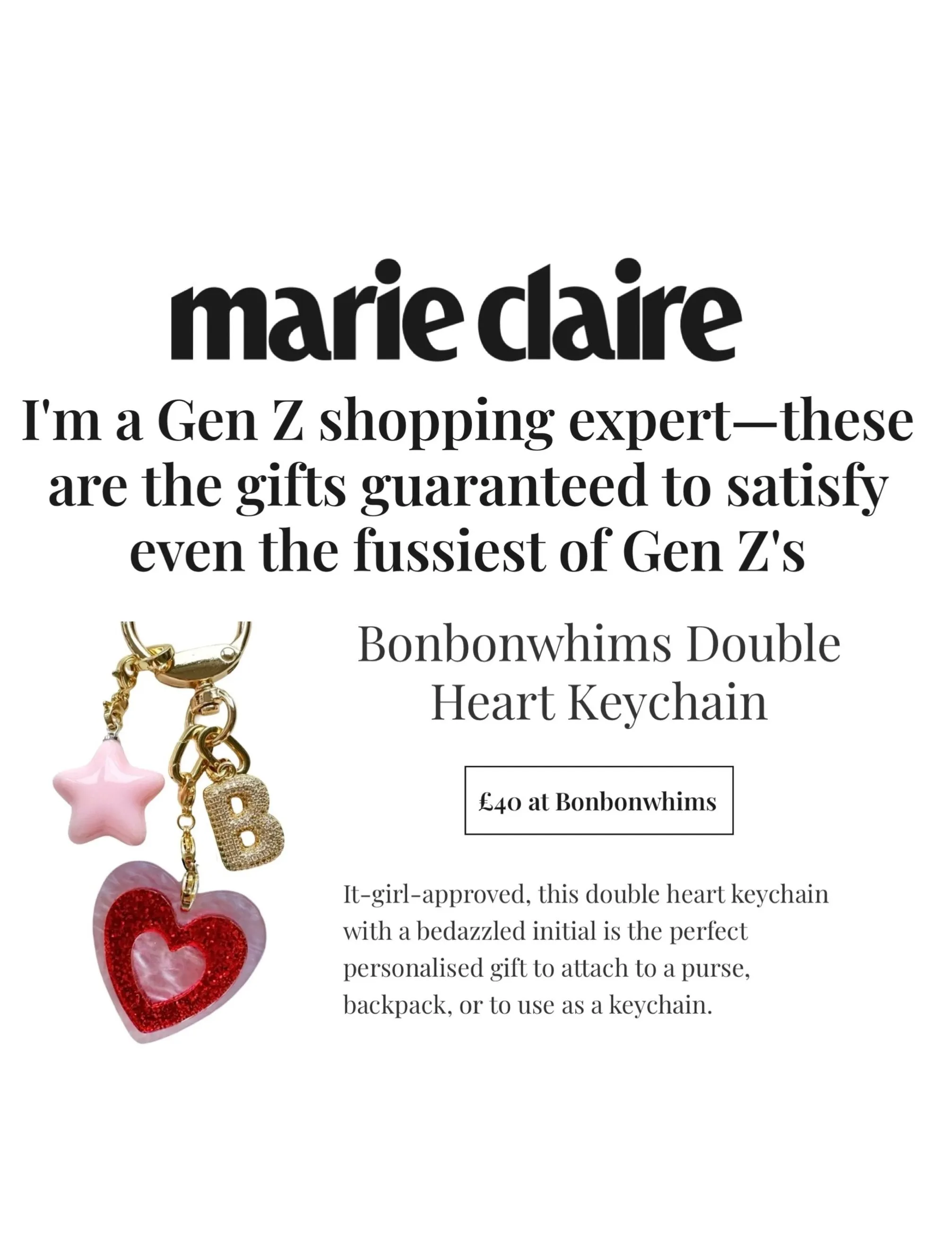 DOUBLE HEART KEYCHAIN