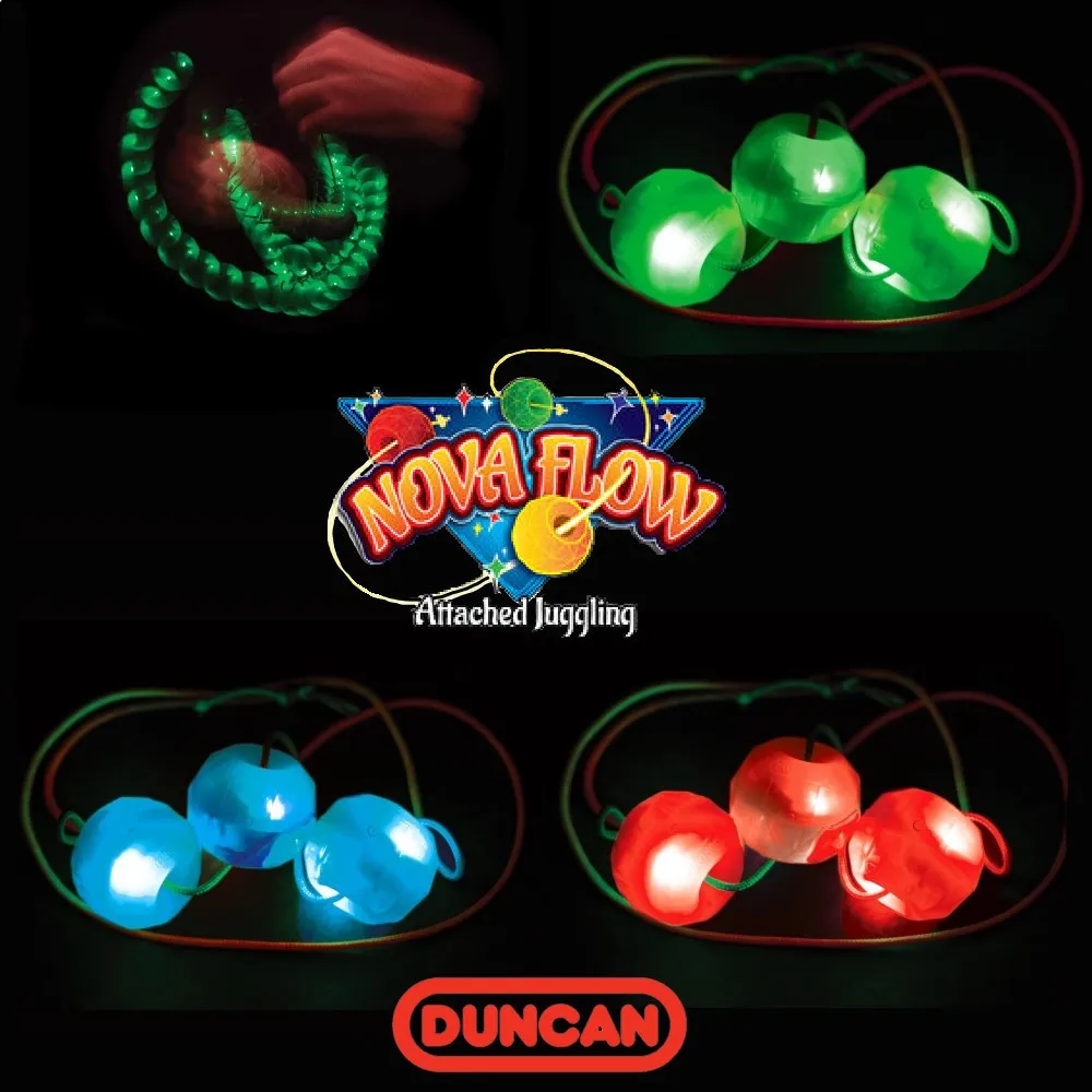 Duncan Nova Flow Light Up - Attached Juggling Skill Toy with Storage Case