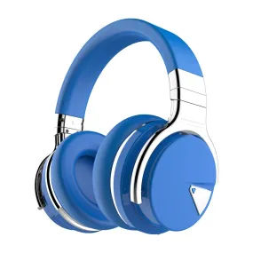 E7 Active Noise Cancelling Bluetooth Over-ear Headphones，Blue