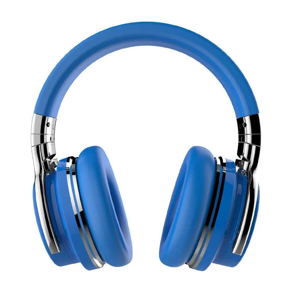 E7 Active Noise Cancelling Bluetooth Over-ear Headphones，Blue