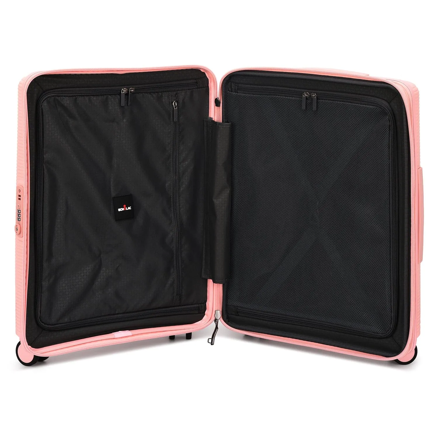 Echolac Forza 55 65 75cm Hardcase 4 Double Wheel Expandable Cabin & Check-In Luggage Trolley Set Passion Pink