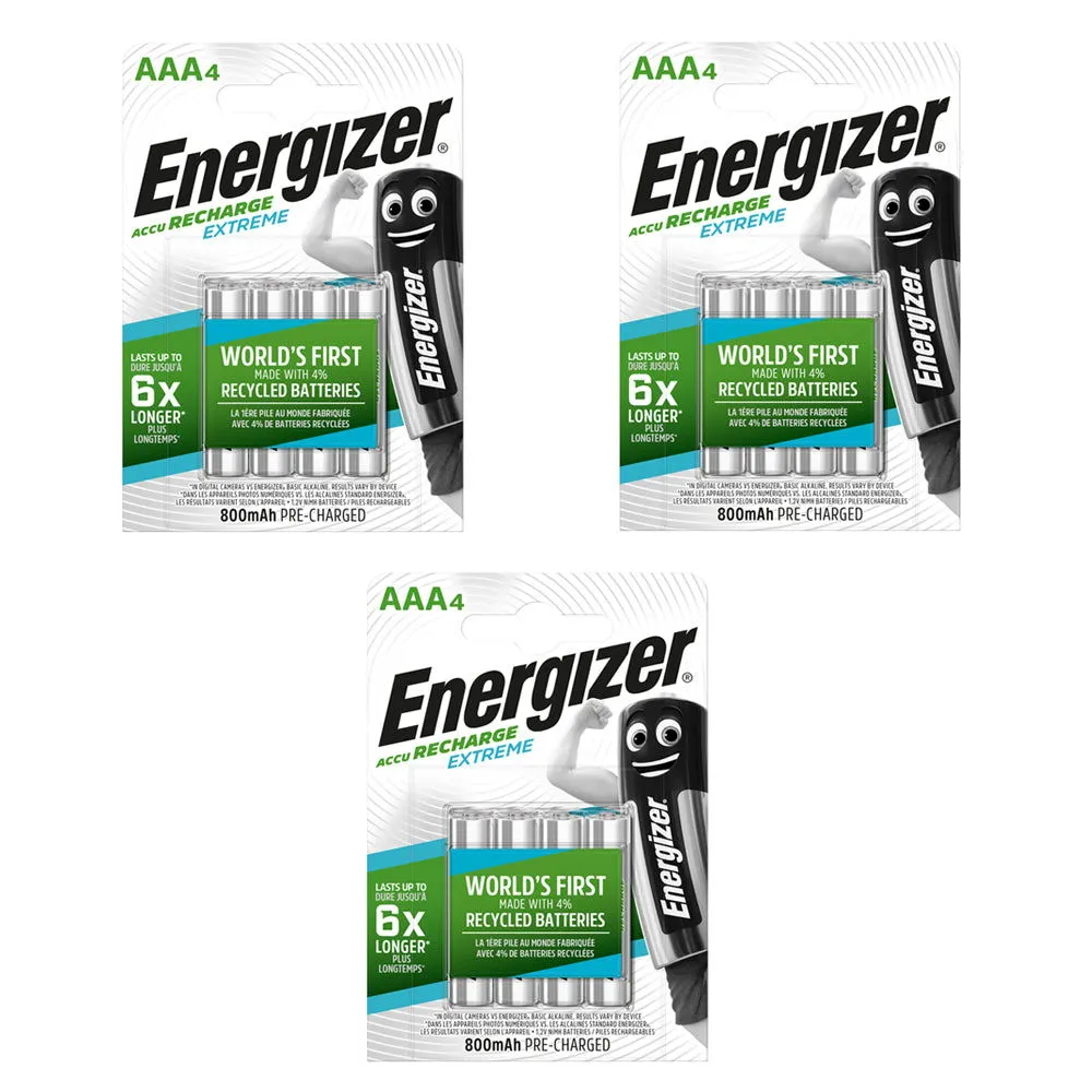 Energizer 800mAh AAA Extreme Battery Accu 1.2V Nimh Pre-Charged Batteries