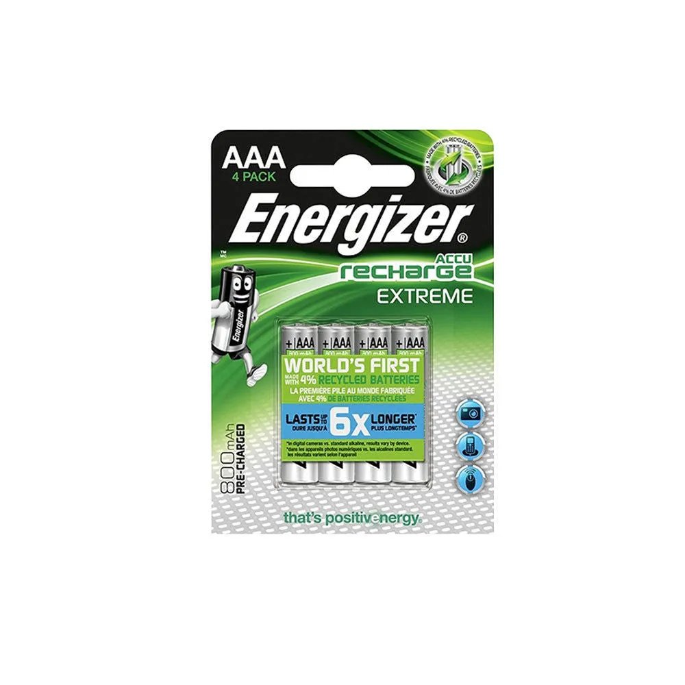 Energizer 800mAh AAA Extreme Battery Accu 1.2V Nimh Pre-Charged Batteries