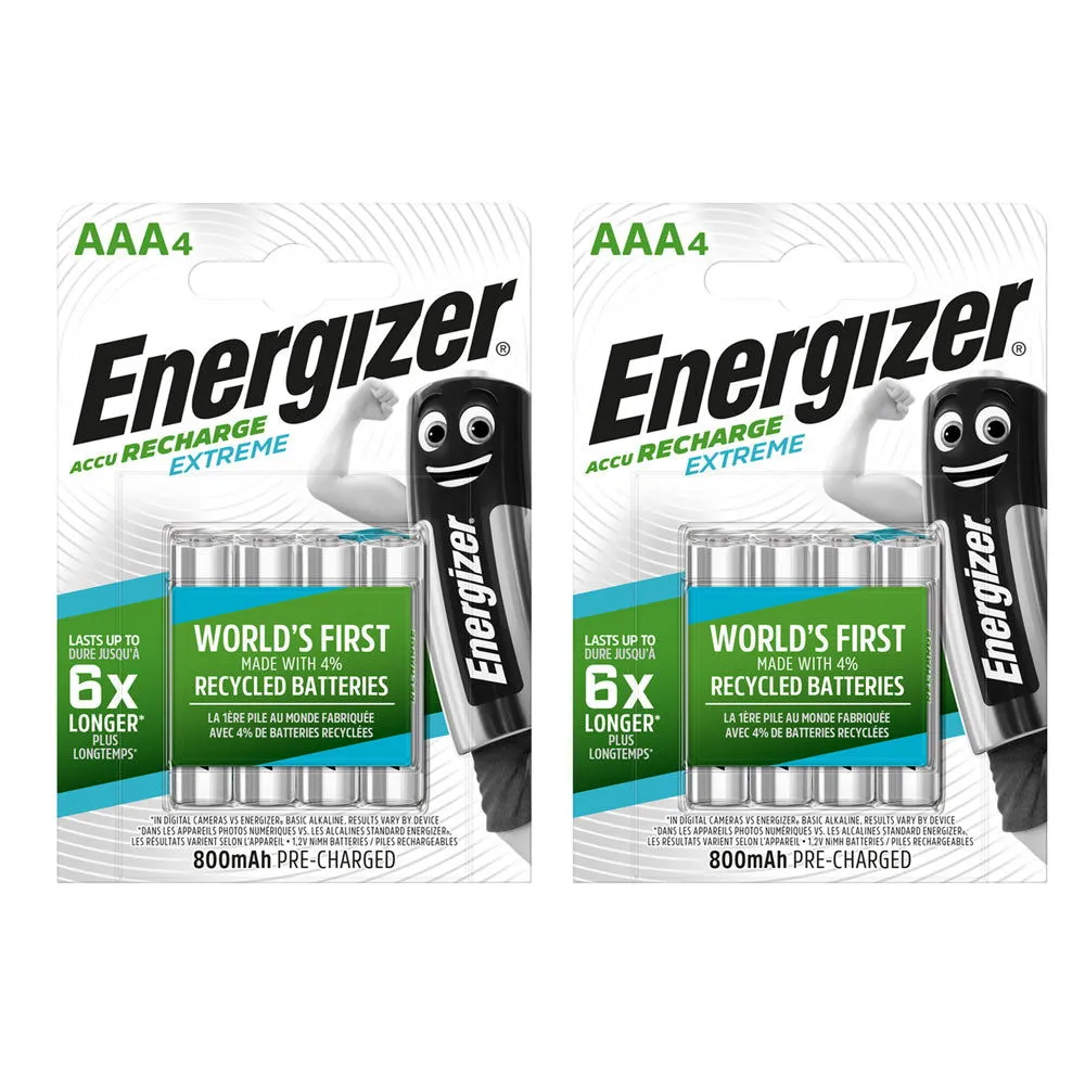 Energizer 800mAh AAA Extreme Battery Accu 1.2V Nimh Pre-Charged Batteries