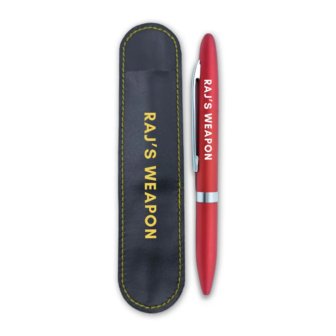 Engraved Personalised Pen Gift Set For Boss Office Colleagues (Red) - Add Name