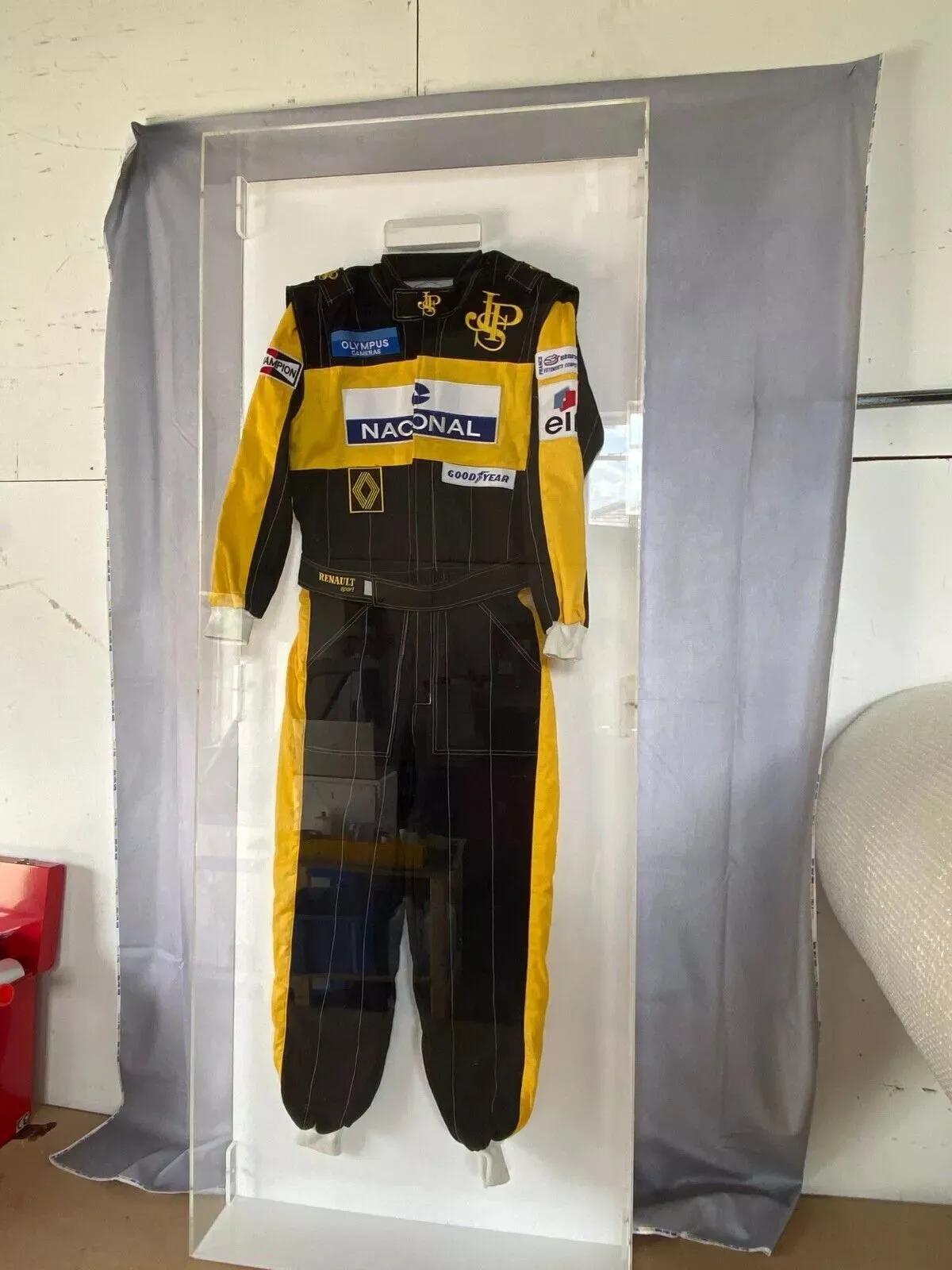 F1 Motorsport Full Size Drivers Suit Display Wall Mounted