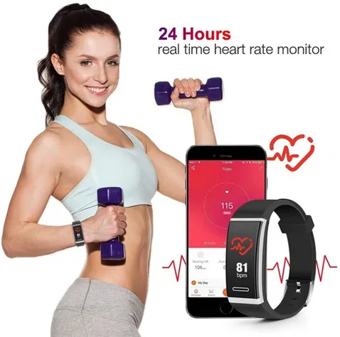 Fitness Tracker, Waterproof Smart Bracelet for Android & iOS