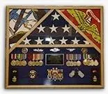 Flag Shadow case, 3 Flag Military Shadow Box