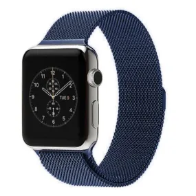 For Apple Watch 42mm Milanese Loop Magnetic Stainless Steel Watch Band(Blue)