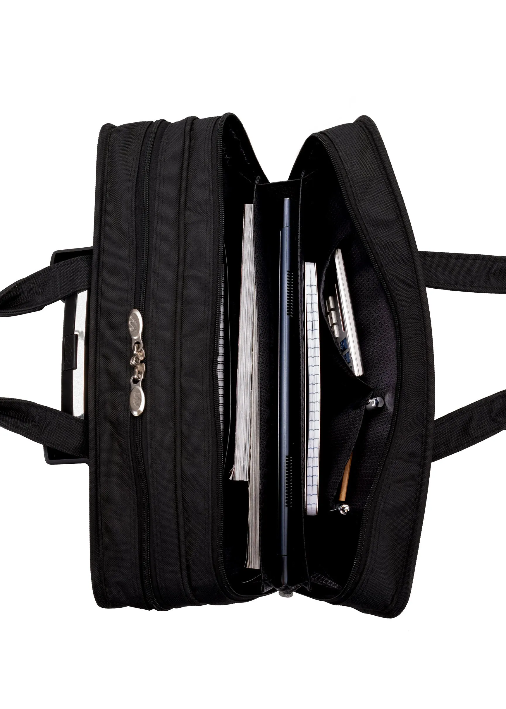 FRANKLIN | 17” Nylon Patented Detachable -Wheeled Laptop Briefcase