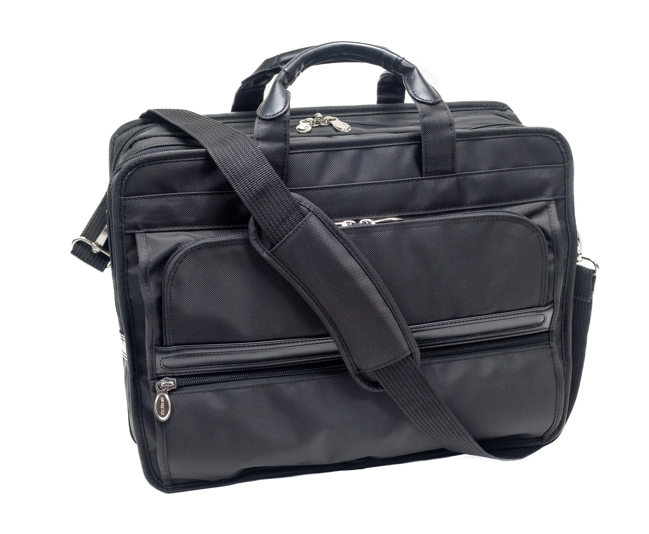 FRANKLIN | 17” Nylon Patented Detachable -Wheeled Laptop Briefcase