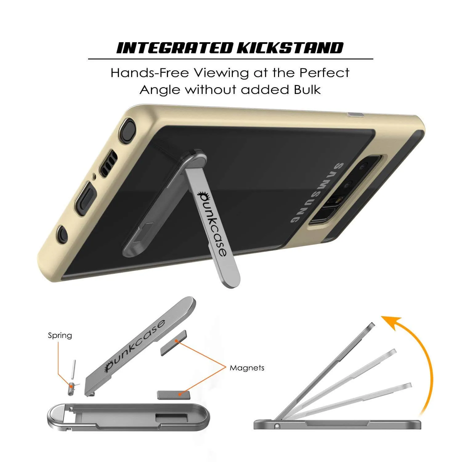 Galaxy Note 8 Lucid 3.0 Screen Protector W/ Anti-Shock Case [Gold]