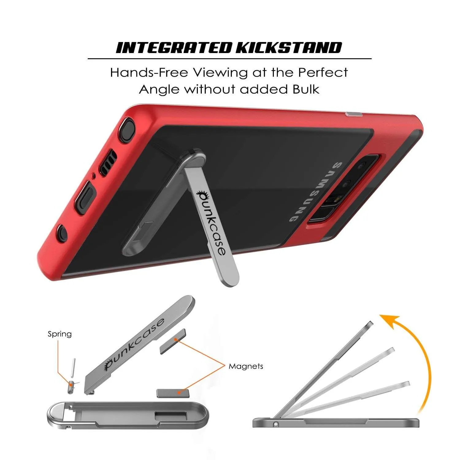 Galaxy Note 8 Lucid 3.0 Screen Protector W/ Anti-Shock Case [Red]