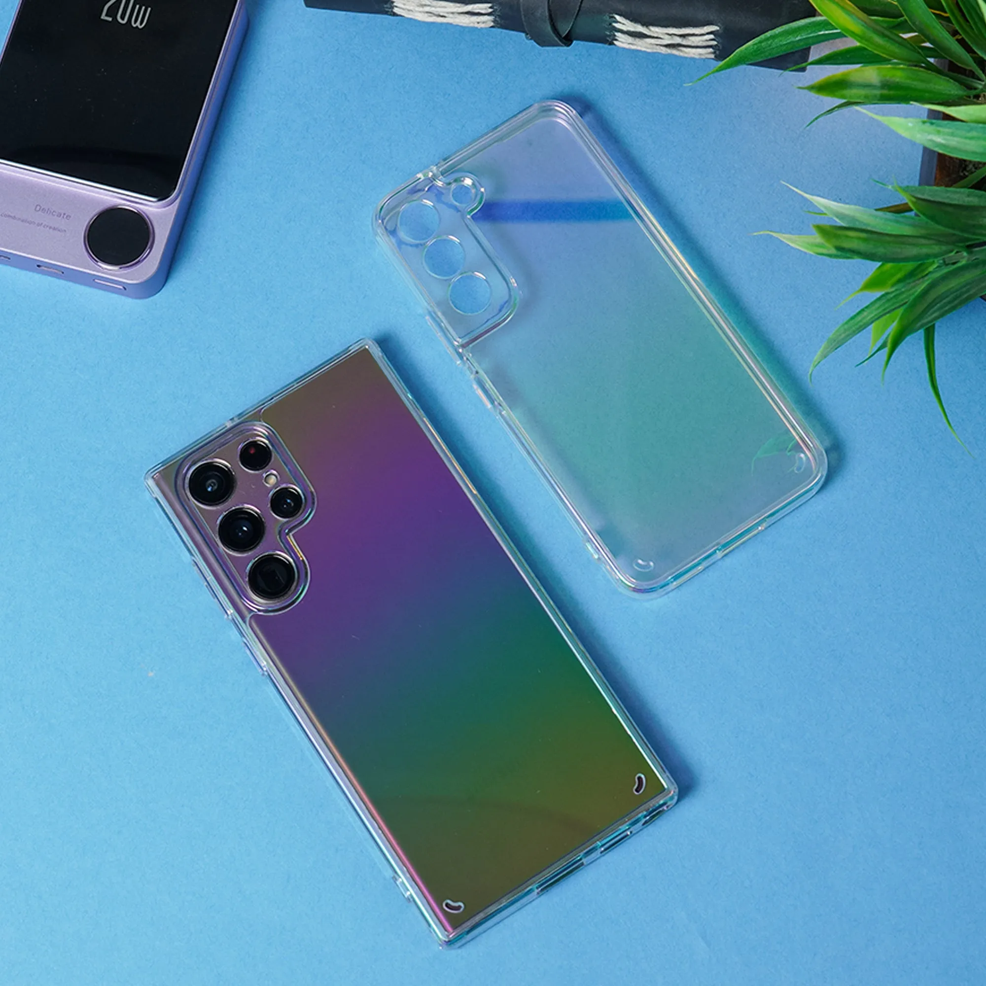 Galaxy Series Gradient Aurora Clear Case