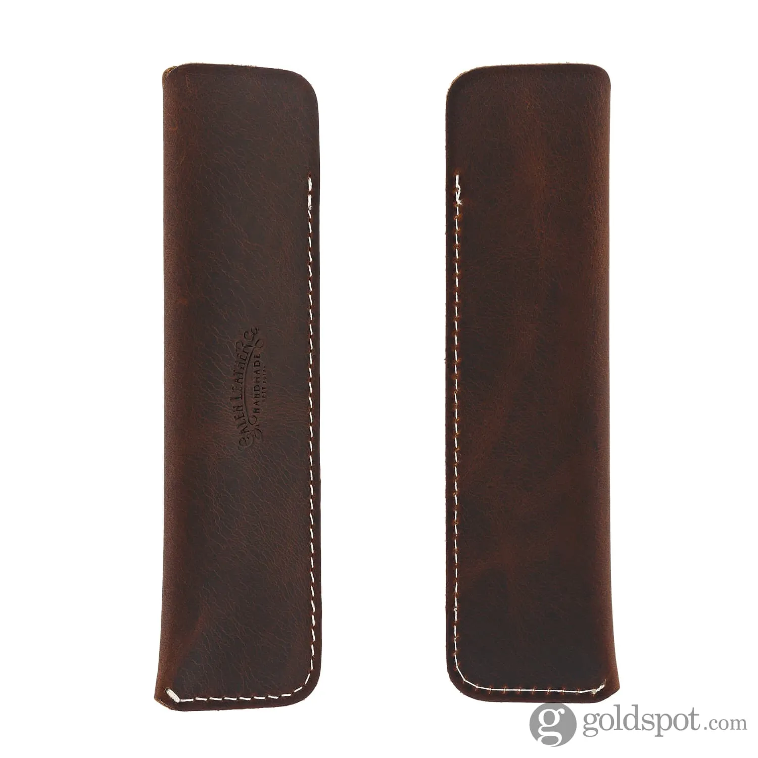 Galen Leather Single Pen Case in Brown