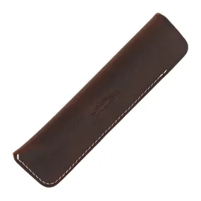 Galen Leather Single Pen Case in Brown