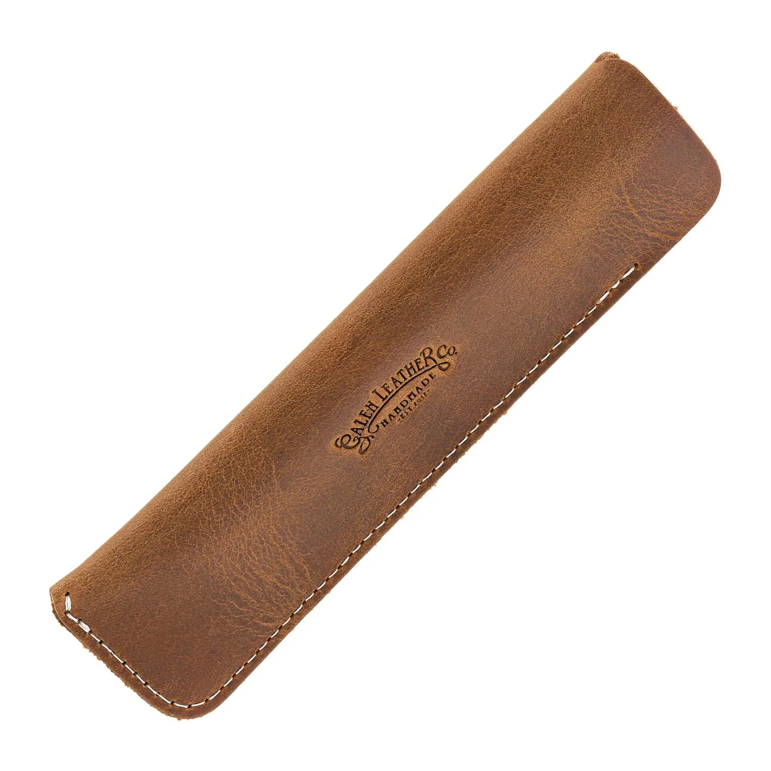 Galen Leather Single Pen Case in Crazy Brown