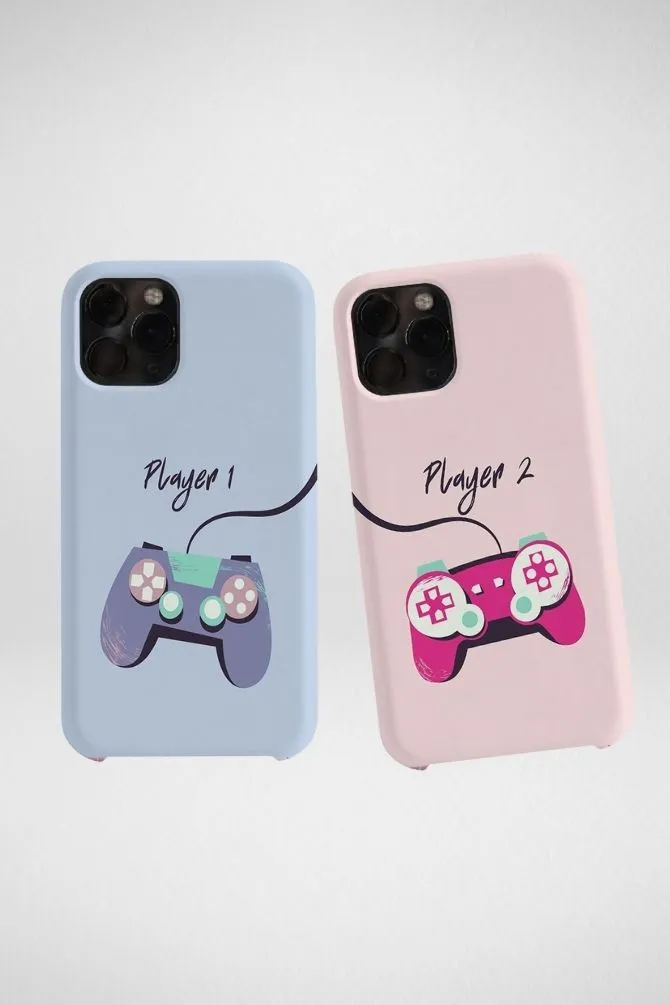 Gaming Player Couple Customized Hard Mobile Case - iPhone, Samsung, OnePlus & Xiaomi