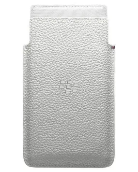 Genuine BlackBerry Leather Case Pocket Pouch for Leap White ACC-60115-002