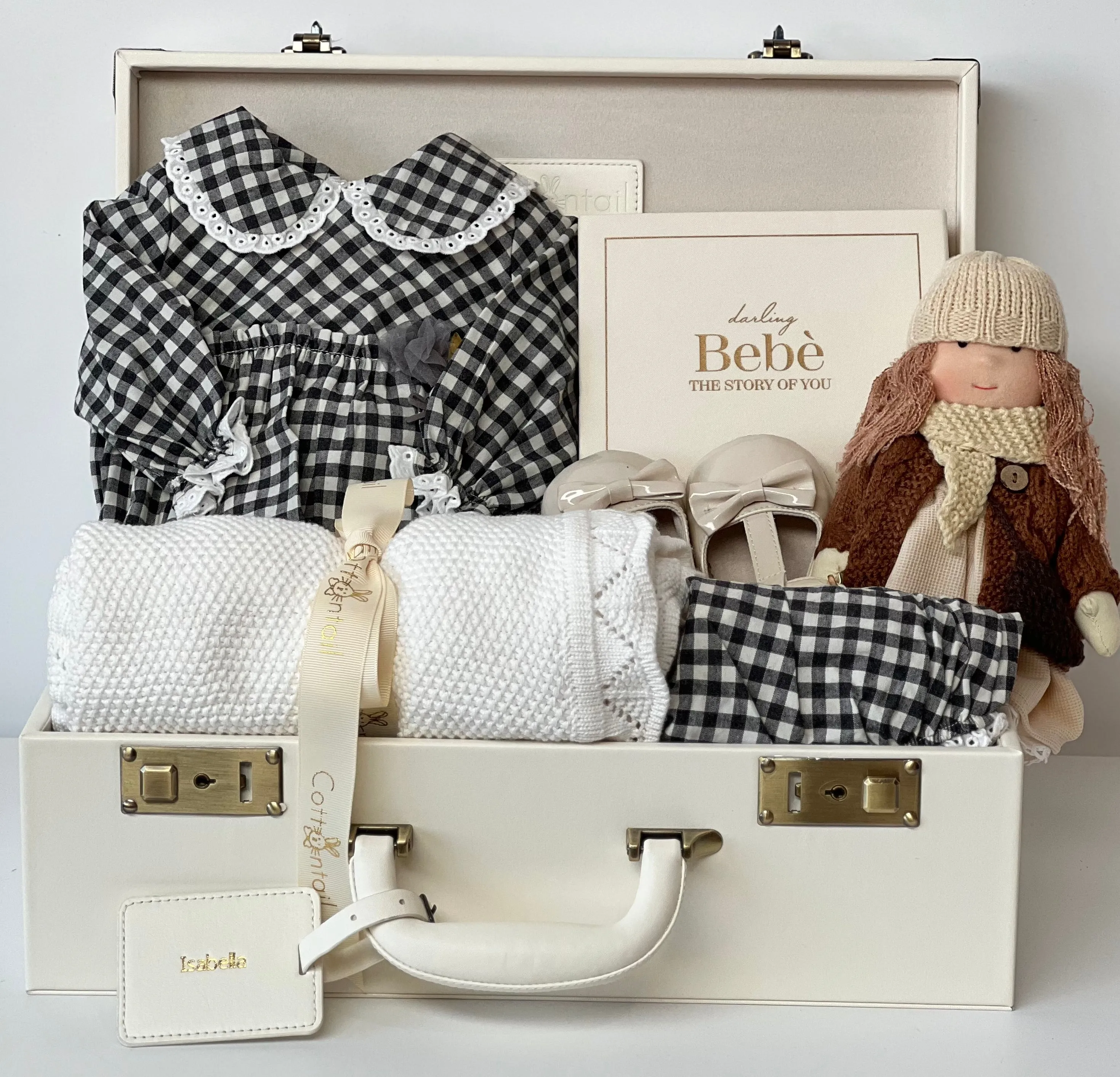 Gingham Baby Gift Set