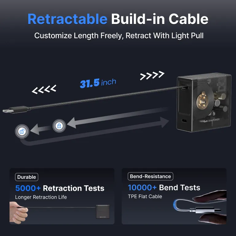 Gitryin Retractable Charger for 3C Devices [B3G1]