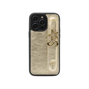 GLAM. Personalized Leather iPhone Case - Dore/Gold