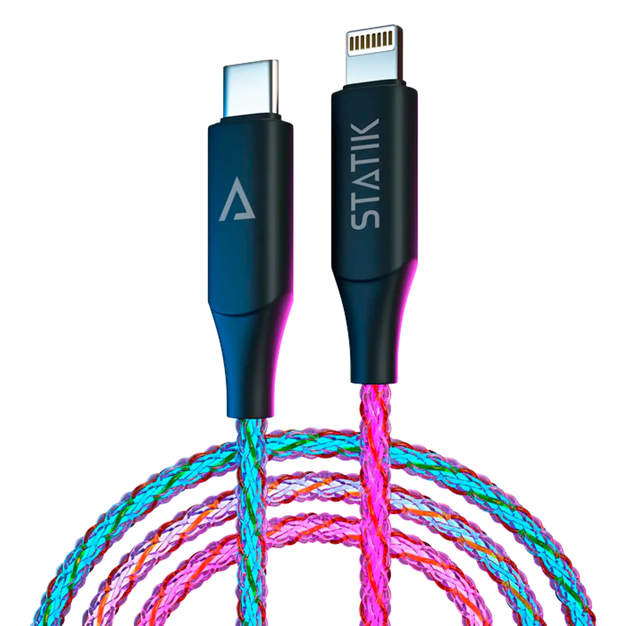 GloBright® Lightning | Braided LED Cable | 27W BlitzCharge