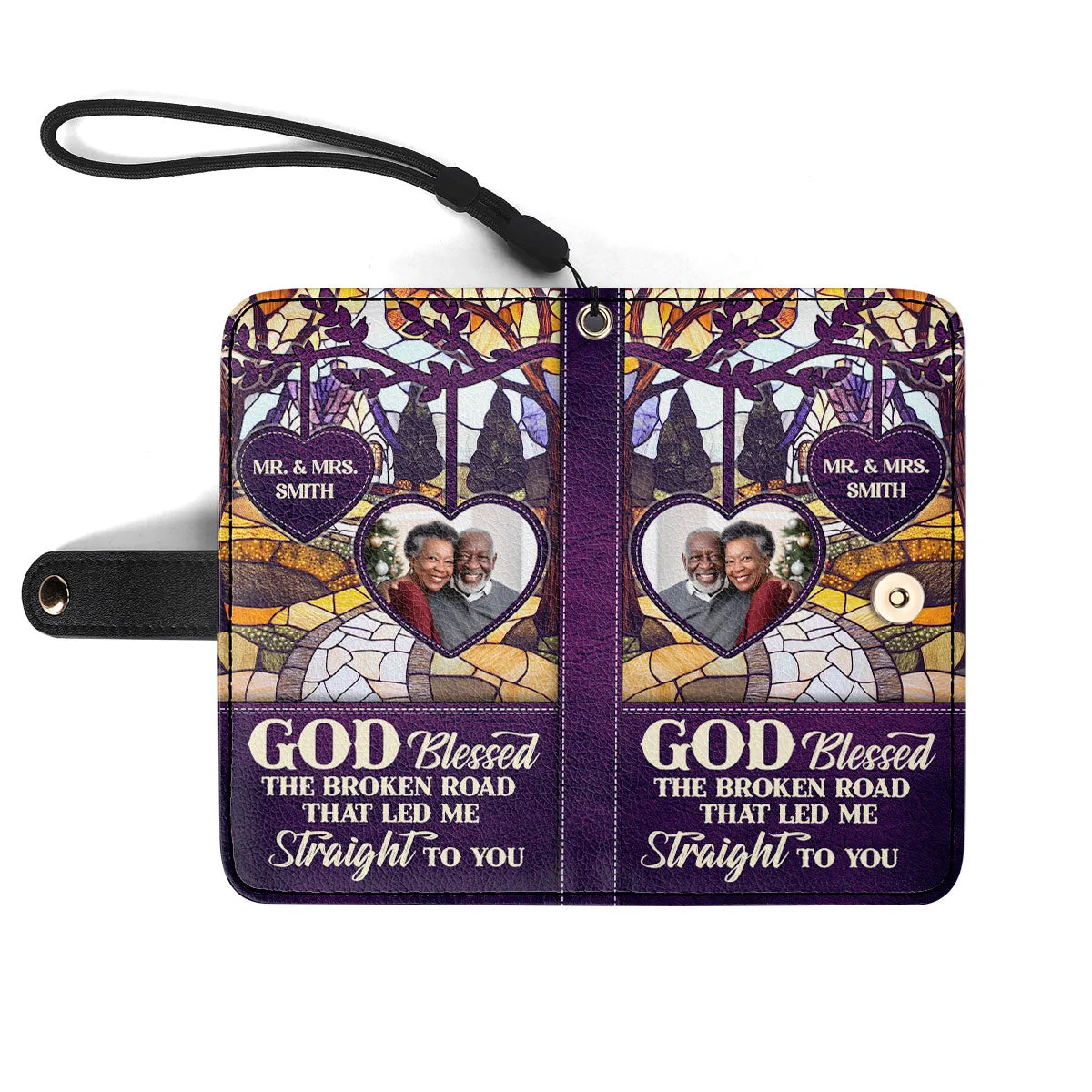 God Blessed The Broken Road - Personalized Wallet Case SBWACLM2052L