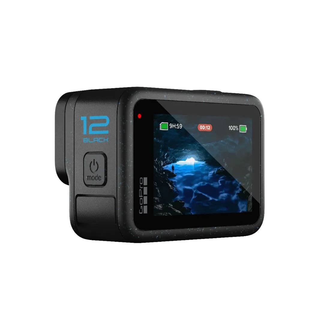 Gopro Hero12 Black 5.3K Video Action Camera with 64GB SanDisk MicroSD Card and Carrying Case