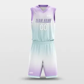 Gradate Purple Green - Customized Basketball Jersey Design