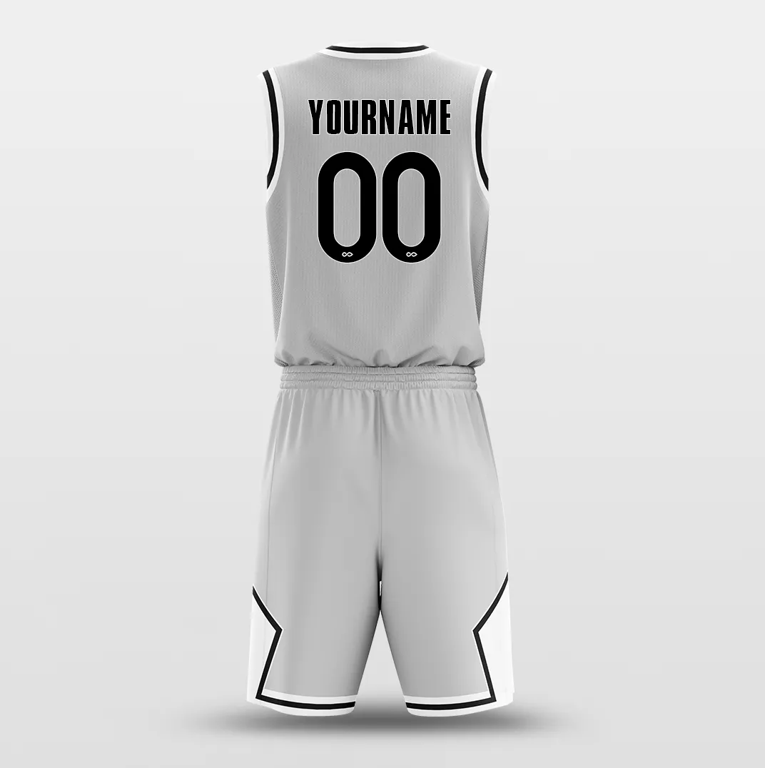 Gray White - Custom Basketball Jersey Design for Team