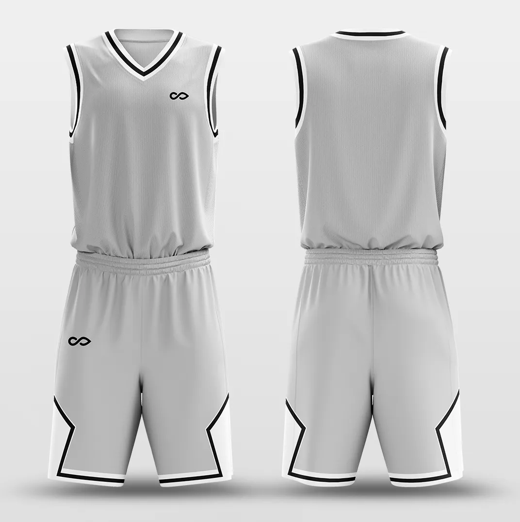 Gray White - Custom Basketball Jersey Design for Team