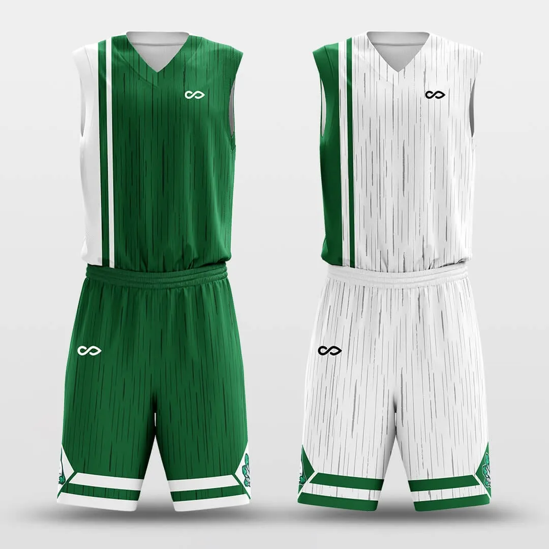 Green Belt - Custom Reversible Sublimated Basketball Jersey Set