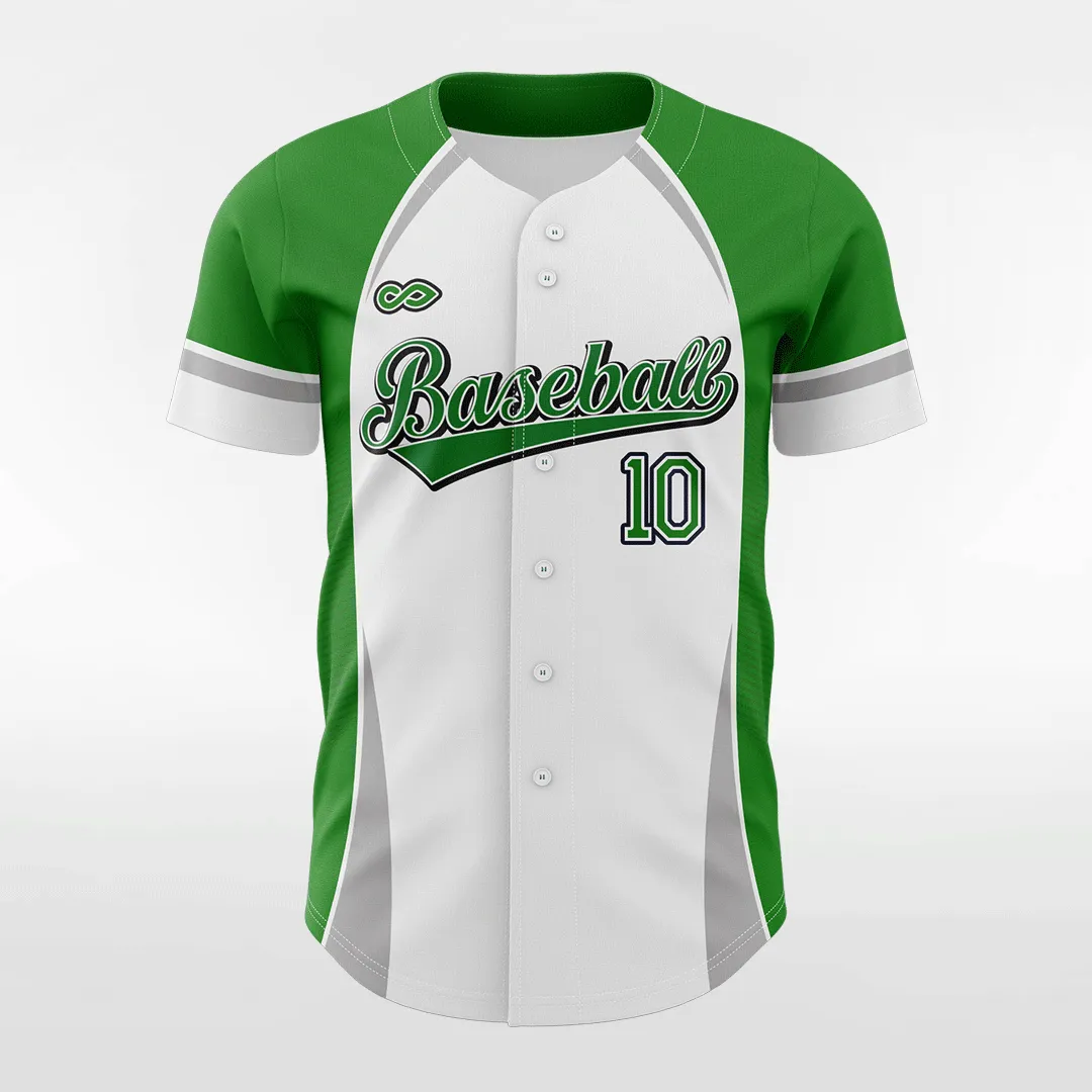 Green Ghost - Customized Men's Sublimated Button Down Baseball Jersey