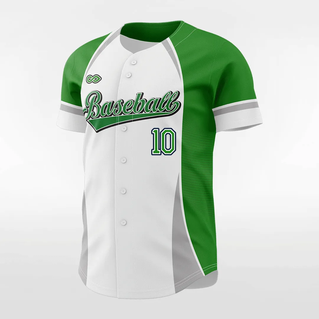 Green Ghost - Customized Men's Sublimated Button Down Baseball Jersey