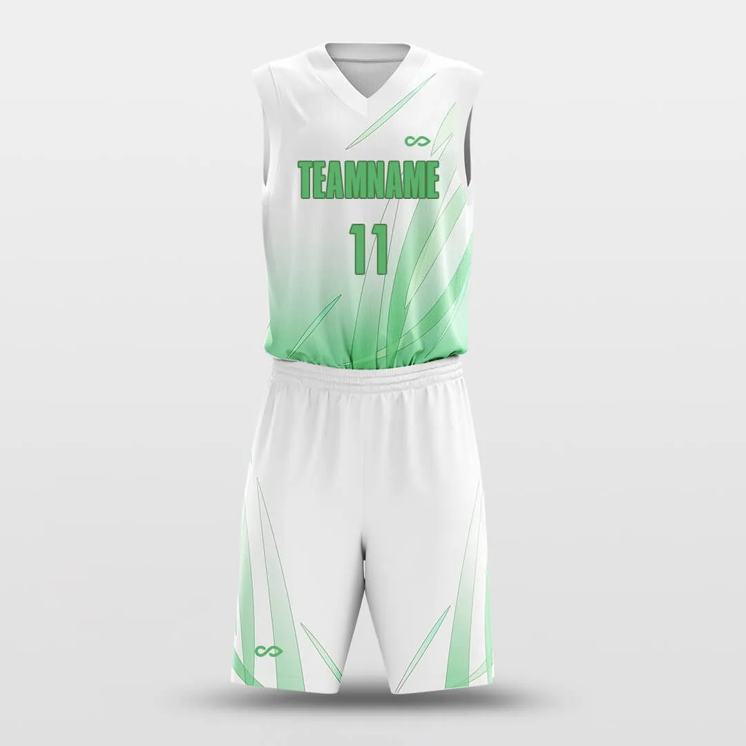 Green Leaves - Customized Basketball Jersey Set Sublimated BK160611S