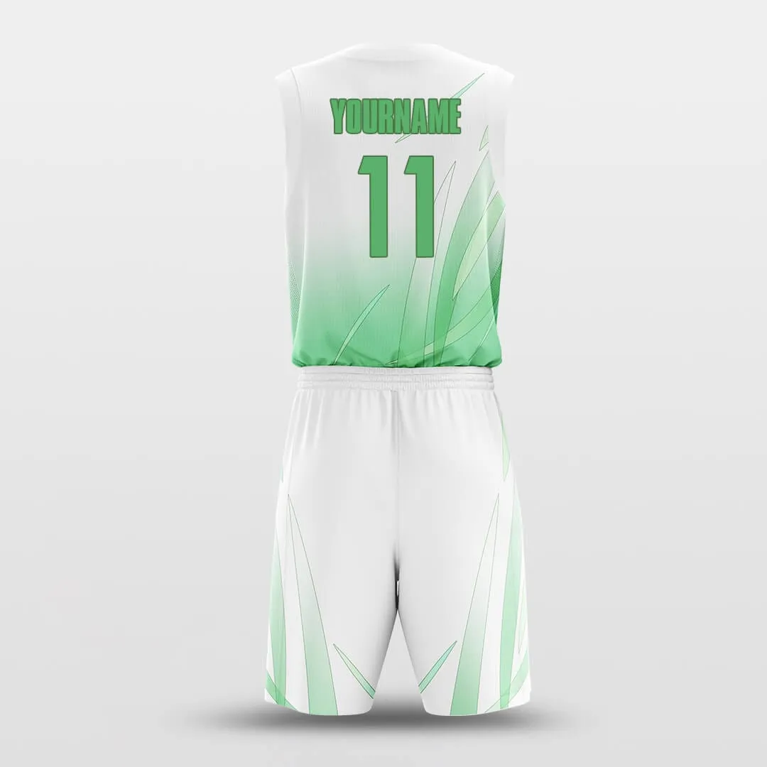 Green Leaves - Customized Basketball Jersey Set Sublimated BK160611S