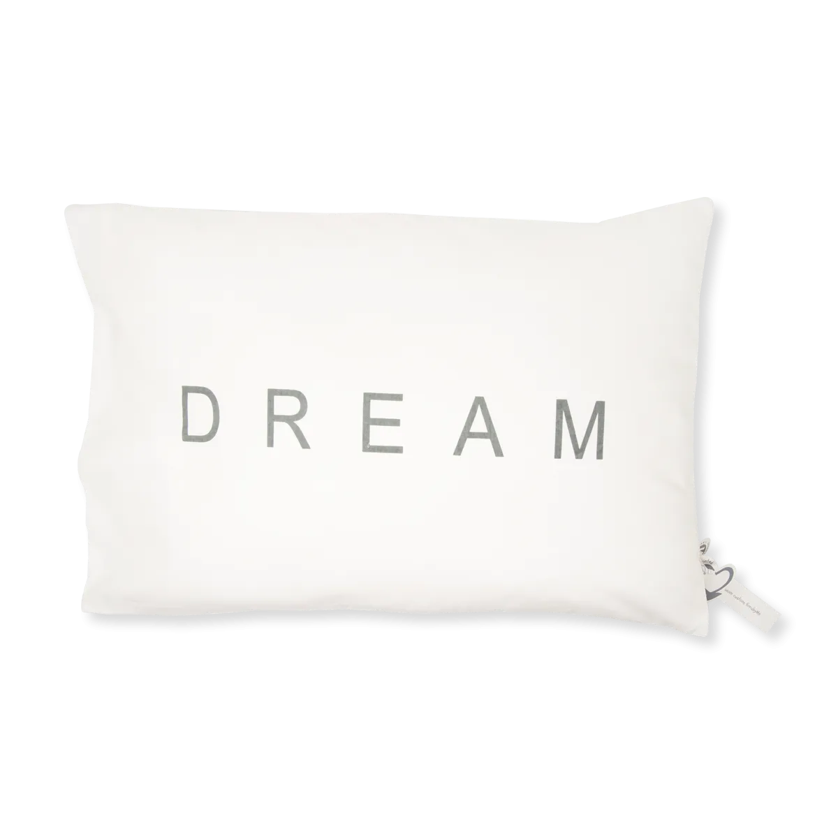 Handprinted Junior Cushion (Kid’s pillow) – DREAM - Grey