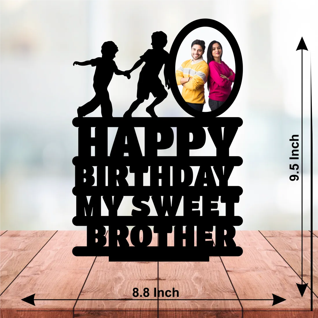 Happy Birth Day My Sweet Brother Photo Printed Frame.