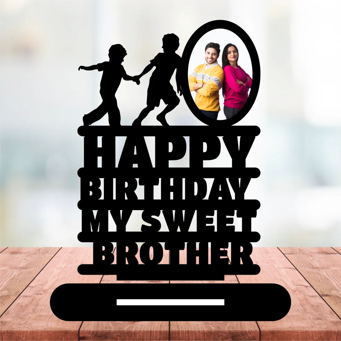 Happy Birth Day My Sweet Brother Photo Printed Frame.