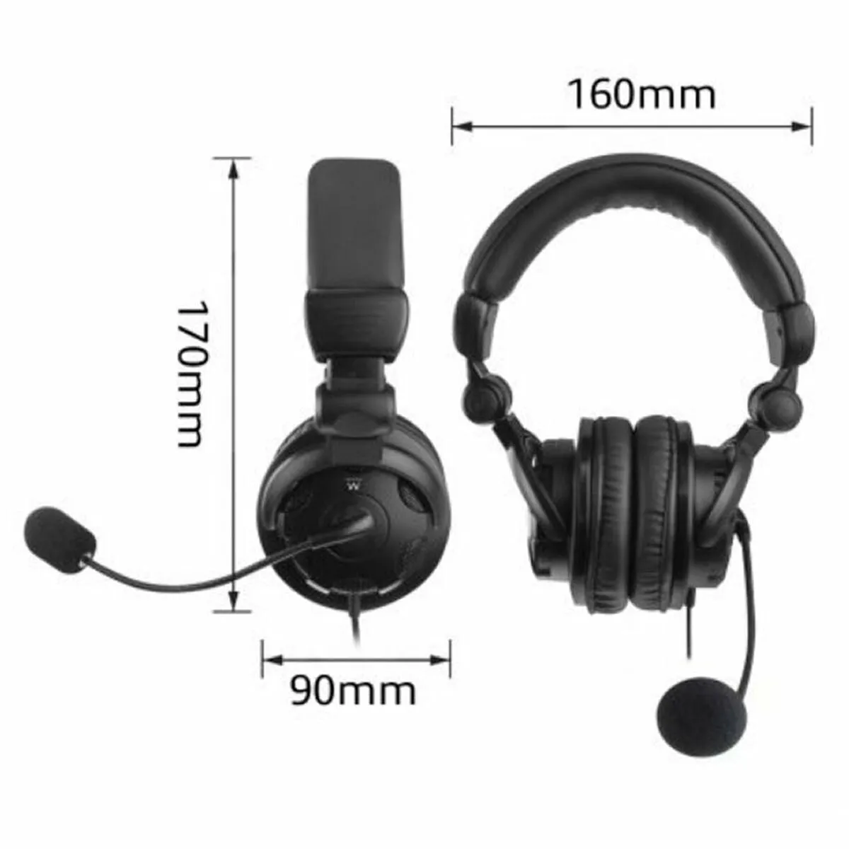 Headphones with Microphone Ewent Heron Studio Black