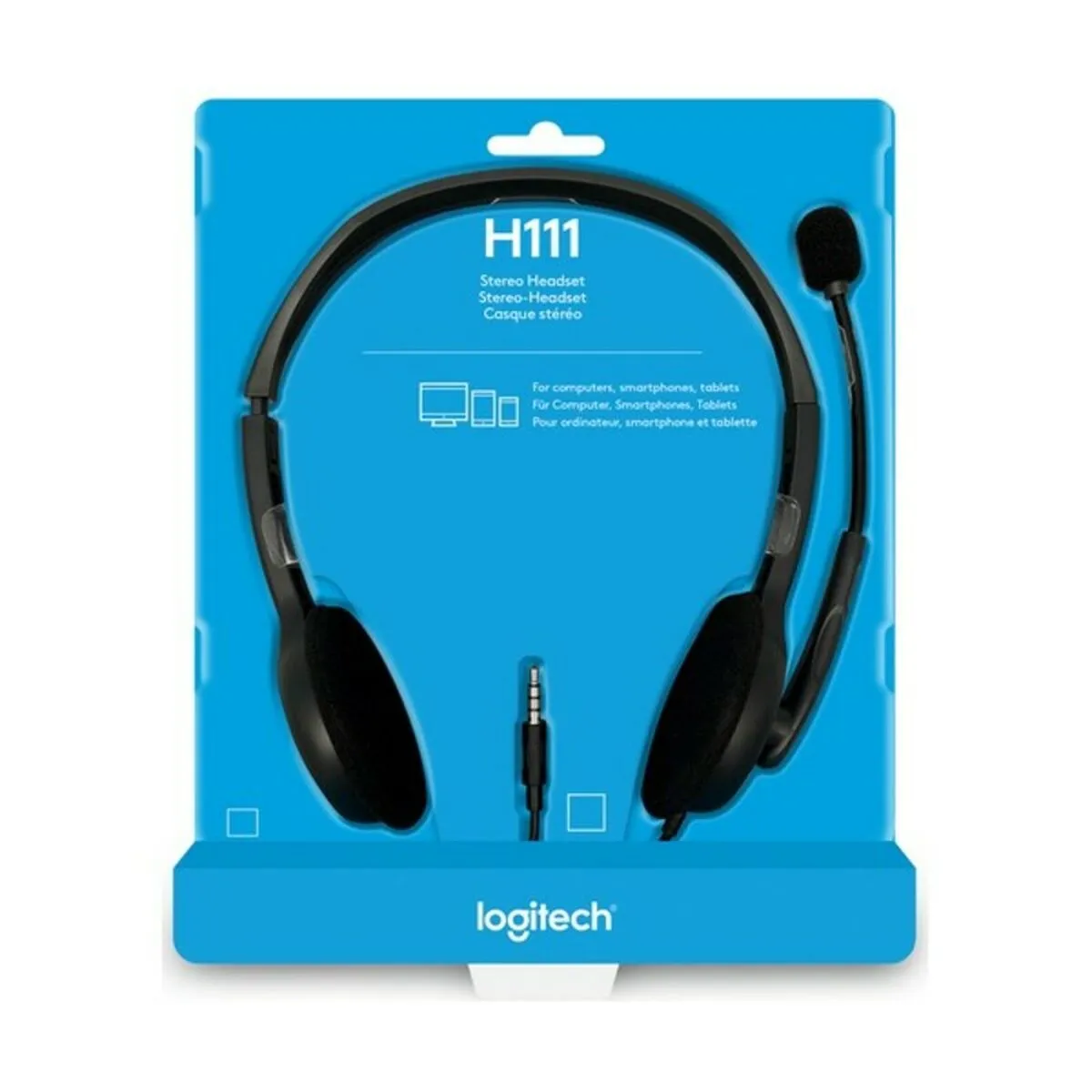 Headphones with Microphone Logitech 981-000593 Black Grey