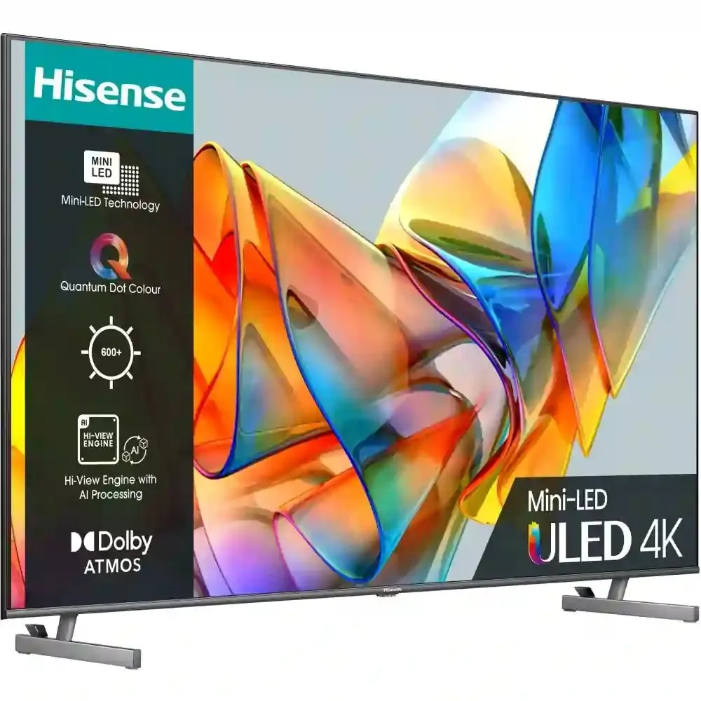 Hisense U6 Series 65U6KQTUK 65" QNED 4K Ultra HD Mini-LED Smart TV - Grey