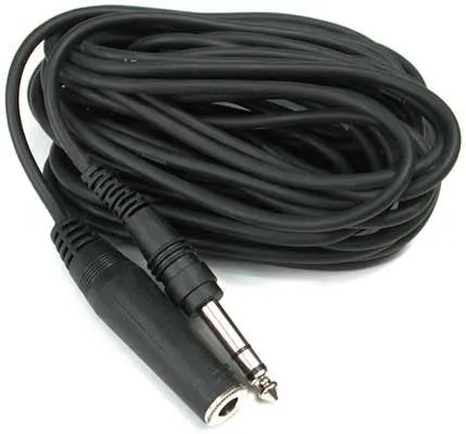 Hosa Technology Stereo 1/4" Female Phone to 1/4" Male Phone TRS Headphone Extension Cable - 25'