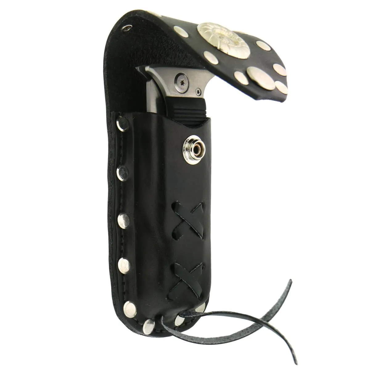 Hot Leathers CSF1001 Leather Knife Case with Rivets and Snap Closure